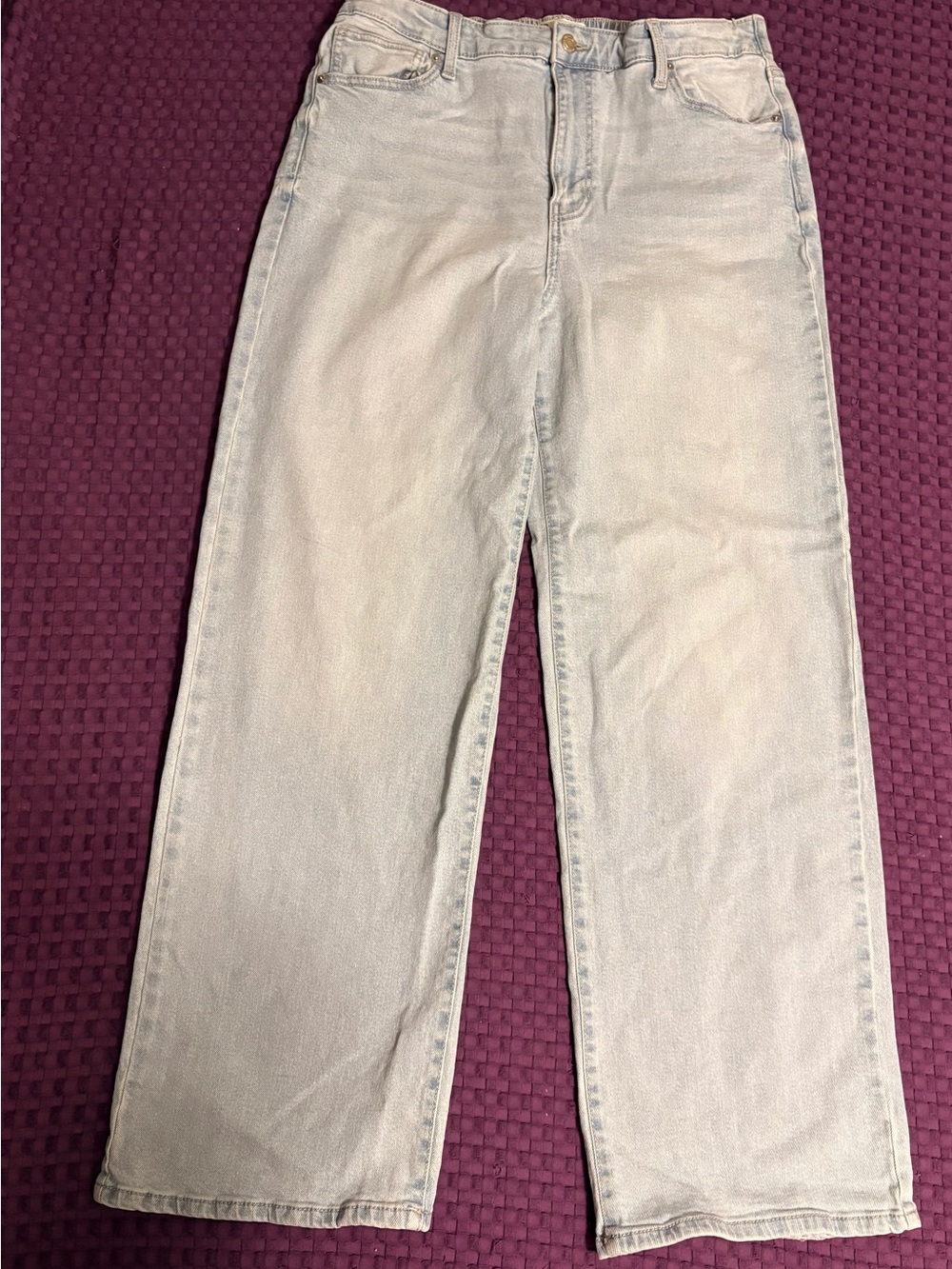 No Boundaries Pale Blue Wide-Leg Jeans